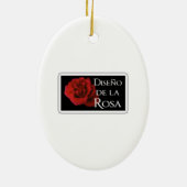 Madonna und Kind in der Krippe Keramik Ornament (Hinten)