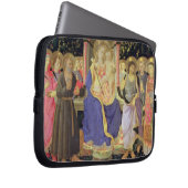 Madonna und Kind inthronisiert mit Heiligen Laptopschutzhülle (Vorne Rechts)