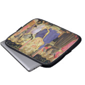 Madonna und Kind inthronisiert mit Heiligen Laptopschutzhülle (Vorne Knopf)