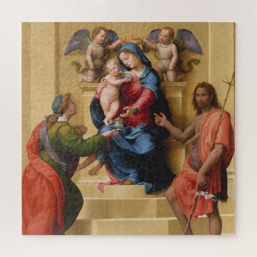 Madonna und Kind inthronisiert mit Heiliger Mary Puzzle (Horizontal)