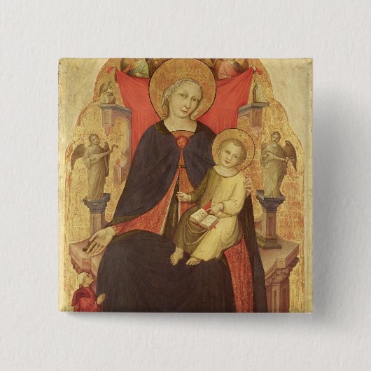 Madonna und Kind inthronisiert mit SpenderVulciano Button (Vorderseite)