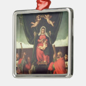 Madonna und Kind inthronisiert mit vier Heiligen, Silbernes Ornament (Links)