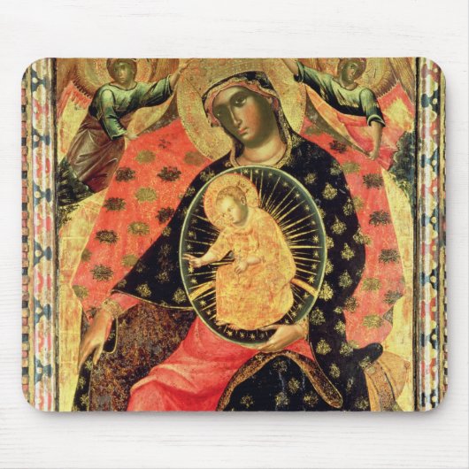 Madonna und Kind inthronisiert mit zwei frommen Mousepad (Vorne)