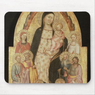 Madonna und Kind inthronisiert Mousepad