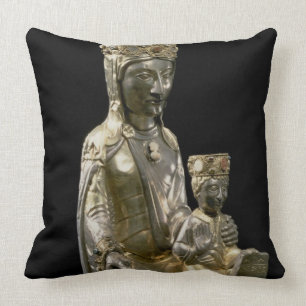Madonna und Kind inthronisiert, Statuette, Kissen