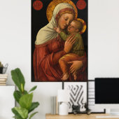 Madonna und Kind, Jacopo Bellini (1450er) Poster (Heimbüro)