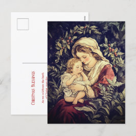 Madonna und Kind Jahrgang Weihnachten Postkarte