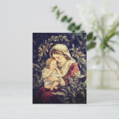 Madonna und Kind Jahrgang Weihnachten Postkarte (Stehend Vorderseite)