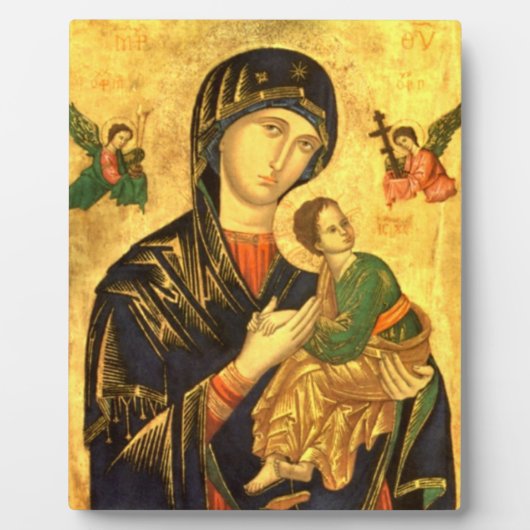Madonna und Kind Jesus Icon Fotoplatte (Vorderseite)