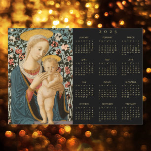 Madonna und Kind Jesus Jungfrau Mary 2025 Kalender Magnetkarte