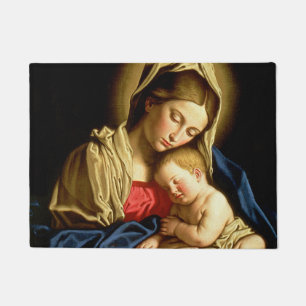 Madonna und Kind Jesus - Sassoferrato Fußmatte