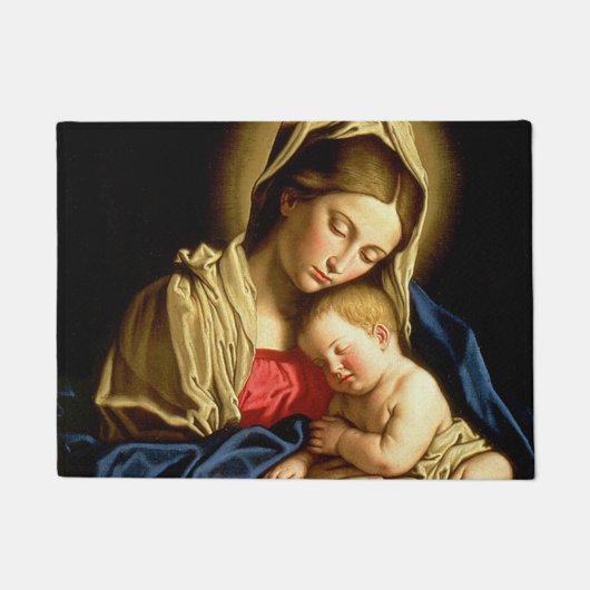 Madonna und Kind Jesus - Sassoferrato Fußmatte (Vorderseite)
