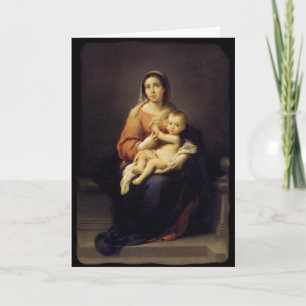 Madonna und Kind - Jungfrau Mary - Murillo Feiertagskarte