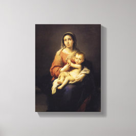 Madonna und Kind - Jungfrau Mary - Murillo Leinwanddruck