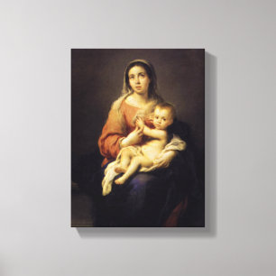 Madonna und Kind - Jungfrau Mary - Murillo Leinwanddruck