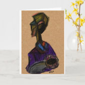 Madonna und Kind Karte (Gelbe Blume)