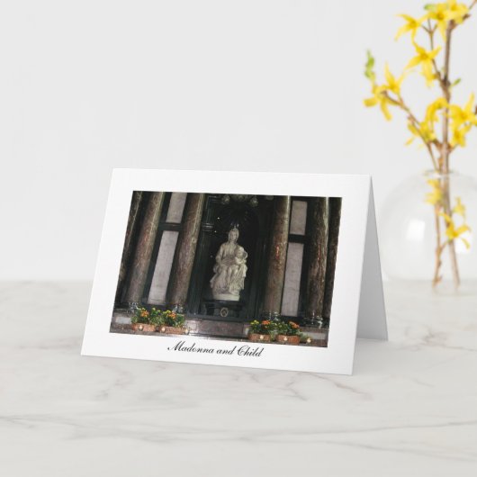 Madonna und Kind Karte (Gelbe Blume)