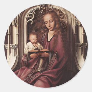 Madonna-und-Kind-katholische-Aufkleber Runder Aufkleber