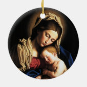Madonna und Kind Keramik Ornament (Hinten)