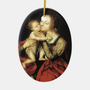 MADONNA UND KIND KERAMIKORNAMENT