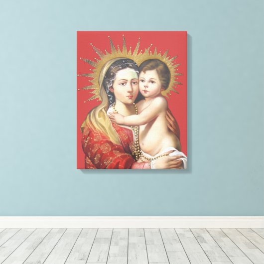 Madonna und Kind Leinwanddruck (Insitu (Holzboden))