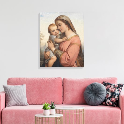 Madonna und Kind Leinwanddruck (Insitu (Wohnzimmer))