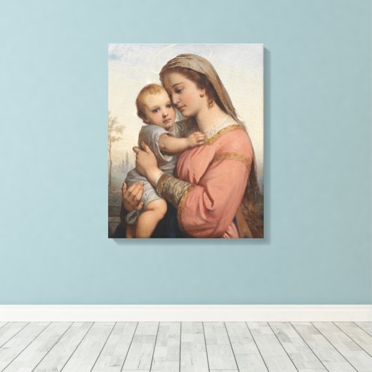 Madonna und Kind Leinwanddruck (Insitu (Holzboden))