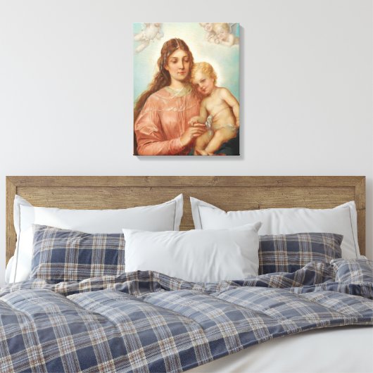 Madonna und Kind Leinwanddruck (Insitu (Schlafzimmer))