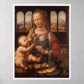 Madonna und Kind, Leonardo da Vinci, 1475 Poster (Vorne)