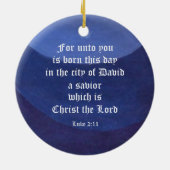 Madonna und Kind - Luke 2:11 Weihnachtsschmuck (Hinten)