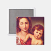 Madonna und Kind Magnet (Vorderseite/Rückseite)