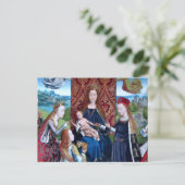 Madonna und Kind mit 3 Heiligen (Detail; M 070) Postkarte (Stehend Vorderseite)