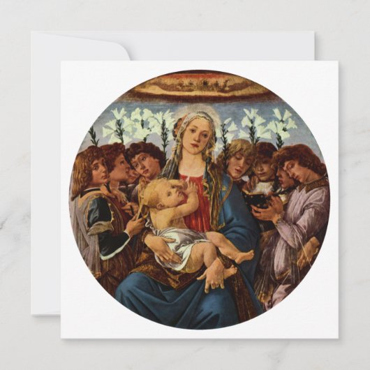 Madonna und Kind mit acht Engeln von Botticelli (Vorderseite)