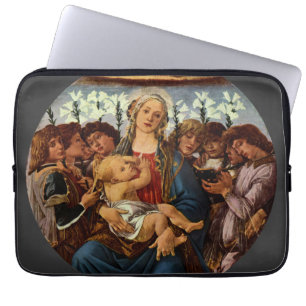 Madonna und Kind mit acht Engeln von Botticelli Laptopschutzhülle