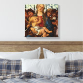 Madonna und Kind mit acht Engeln von Botticelli Leinwanddruck (Insitu (Schlafzimmer))