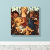 Madonna und Kind mit acht Engeln von Botticelli Leinwanddruck (Insitu (Holzboden))