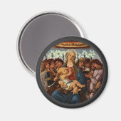 Madonna und Kind mit acht Engeln von Botticelli Magnet (Vorderseite/Rückseite)