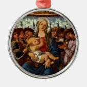 Madonna und Kind mit acht Engeln von Botticelli Ornament Aus Metall (Vorne)