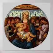 Madonna und Kind mit acht Engeln von Botticelli Poster (Vorne)