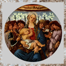 Madonna und Kind mit acht Engeln von Botticelli Poster