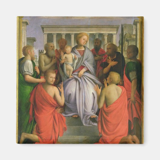 Madonna und Kind mit acht Heiligen, 1520er (Tempel Magnet (Vorne)