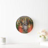 Madonna und Kind mit acht Heiligen, 1520er (Tempel Runde Wanduhr (Zuhause)