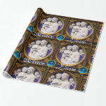 MADONNA UND KIND MIT BLAU GEMS CHRISTMAS JOY GESCHENKPAPIER<br><div class="desc">Elegante und klassische Kunst der Renaissance,  Meisterwerk aus Bottega della Robbia ( Florenz - Italien ) in weißen,  gelben,  braunen,  blauen Farben mit leuchtend blauen Saphir-Edelsteinen</div>