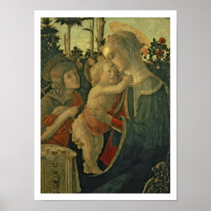 Madonna und Kind mit dem Johannes dem Täufer (Öl Poster