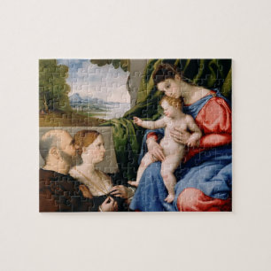 Madonna und Kind mit dem Säugling Johannes Puzzle