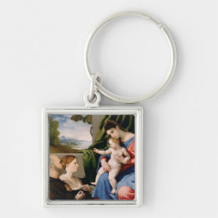 Madonna und Kind mit dem Säugling Johannes Schlüsselanhänger