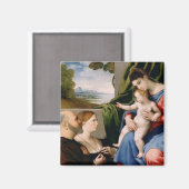 Madonna und Kind mit dem Säugling Saint John Magnet (Vorderseite/Rückseite)