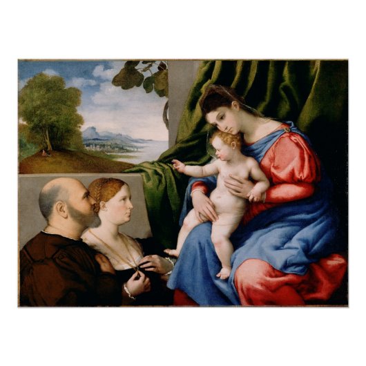 Madonna und Kind mit dem Säugling Saint John Poster (Vorderseite)