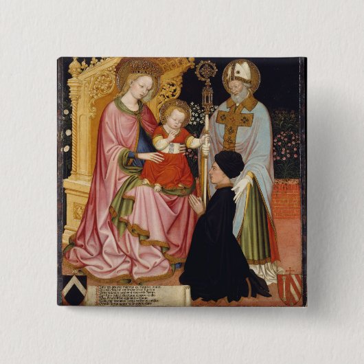 Madonna und Kind mit dem Spender Button (Vorderseite)