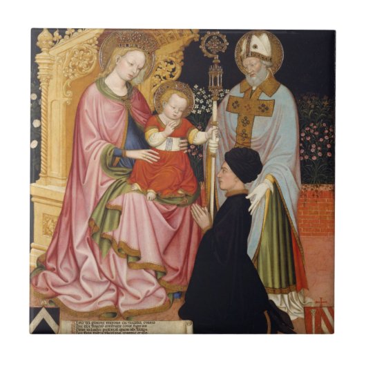 Madonna und Kind mit dem Spender Fliese (Vorderseite)